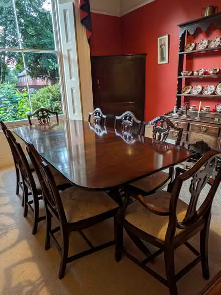 Photo of free Mahogany dining table with 8 chairs (Park Central B15) #2