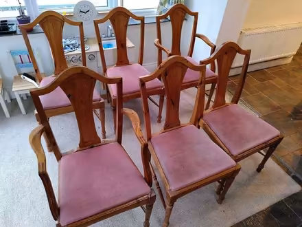 Photo of free Set of 6 pine dining chairs (West Oxfordshire OX28) #1