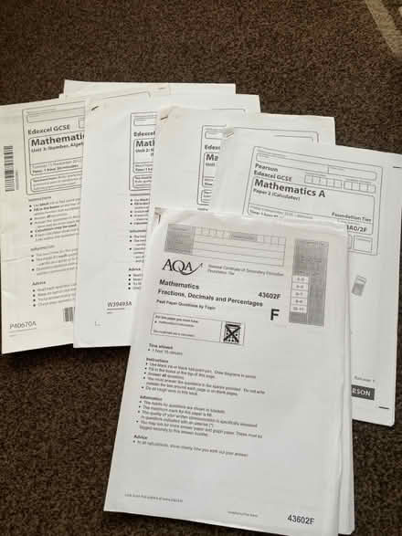 Photo of free Maths GCSE revision papers (Abbey Wood) #1