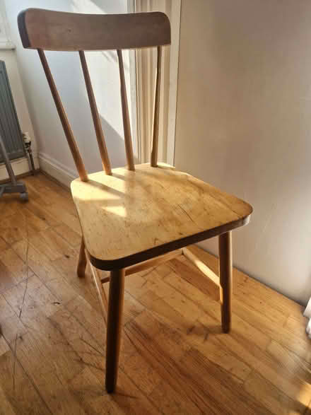 Photo of free Two wood chairs and beside cabinet. All 3 together. (Roehampton SW15) #2