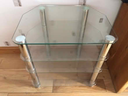 Photo of free Glass and chrome look Hi-Fi table (Low Moor BD6) #1