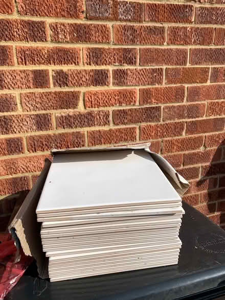 Photo of free white enamel tiles (Heybridge- CM9) #1