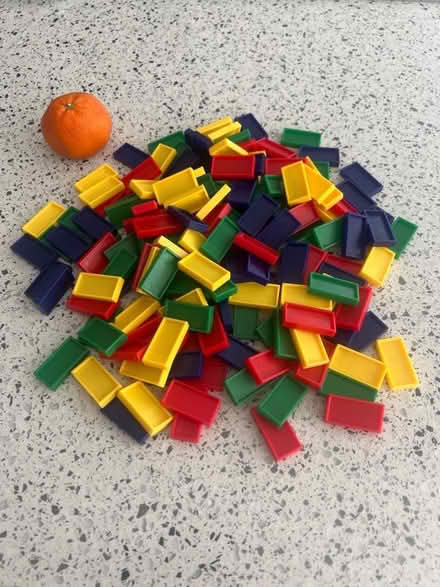 Photo of free Coloured plastic dominoes, no numbers, for domino rallies. (Swindon SN3) #1