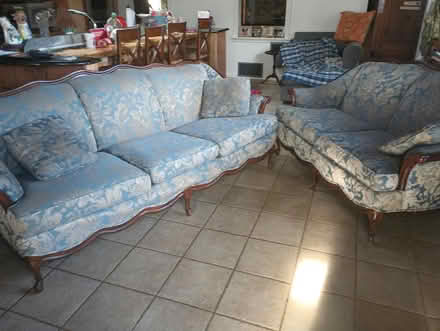 Photo of free Camelback sofa and loveseat (Ridge pike 19444) #1