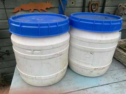 Photo of free Two plastic storage tubs (Presteigne LD8) #1