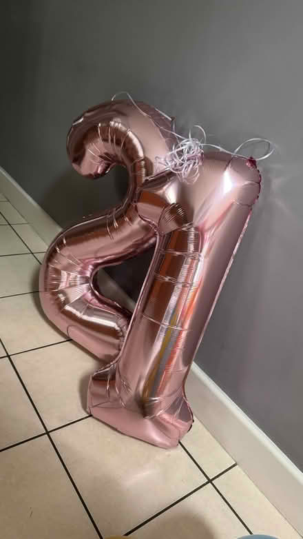 Photo of free Inflated pink 21 balloons (Ashtown Dublin 7) #1