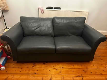 Photo of free Grey leather Sofa bed and chair (Leith EH6) #1