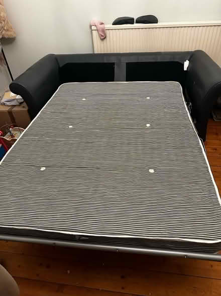 Photo of free Grey leather Sofa bed and chair (Leith EH6) #3