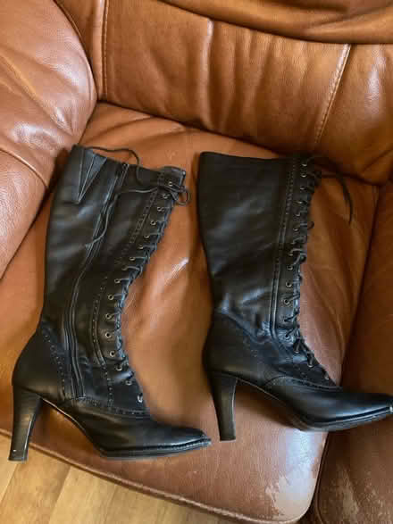 Photo of free Black Heeled Zip-Up Boots (Uphill, Lincoln) #1