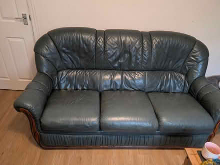 Photo of free Italian leather sofa (Keighley, BD20) #1