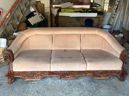 Photo of free hand carved sofa (Ithaca west hill) #1