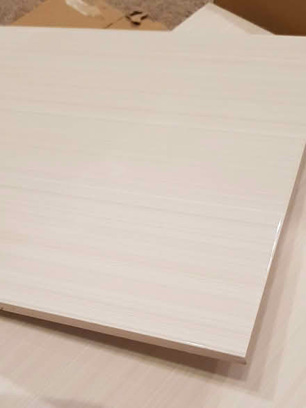 Photo of free 7 x ceramic bathroom tiles, colour 'Brighton Ivory' (Kettlesing Bottom HG3) #1