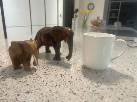 Photo of free 2 small wooden elephants (Swindon SN3) #2