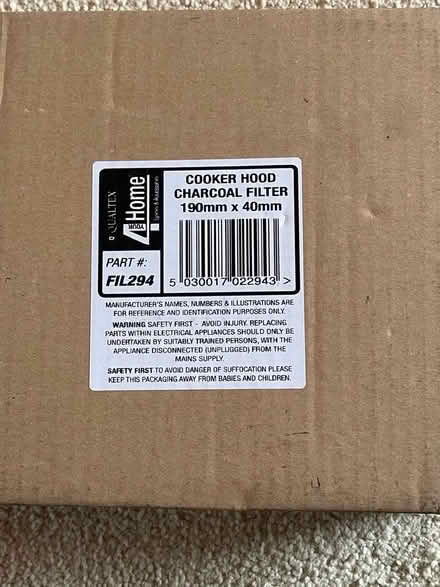 Photo of free Cooker hood filter type FIL294 (Heysham LA3) #1