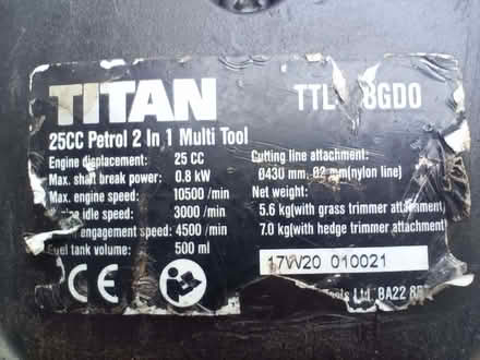 Photo of free Titan Petrol Strimmer. Incomplete, For Spares Only (New Penshaw NE38) #1