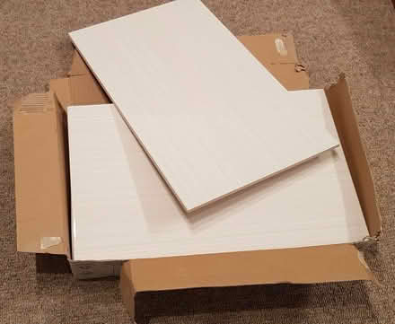 Photo of free 7 x ceramic bathroom tiles, colour 'Brighton Ivory' (Kettlesing Bottom HG3) #2