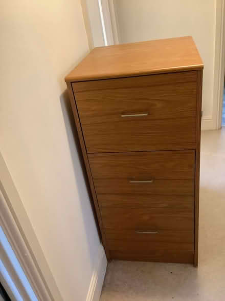 Photo of free Three drawer wood effect filing cabinet (Priory Ward EX2) #2