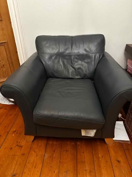 Photo of free Grey leather Sofa bed and chair (Leith EH6) #2