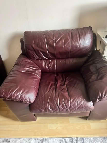 Photo of free 3 seater and 1 seater leather - Immediate pick up (Quinton B32) #1