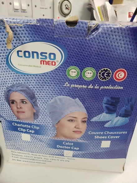 Photo of free Box of paper surgical caps (Appleby-in-Westmorland CA16) #1