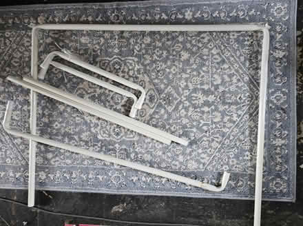 Photo of free White metal clothes rail (GU21) #1