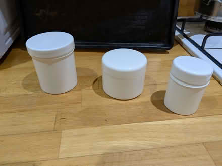 Photo of free Plastic pots with lids, unused (France Lynch GL6) #1