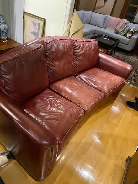 Photo of free Leather Sofa (Cambridge Ma) #1