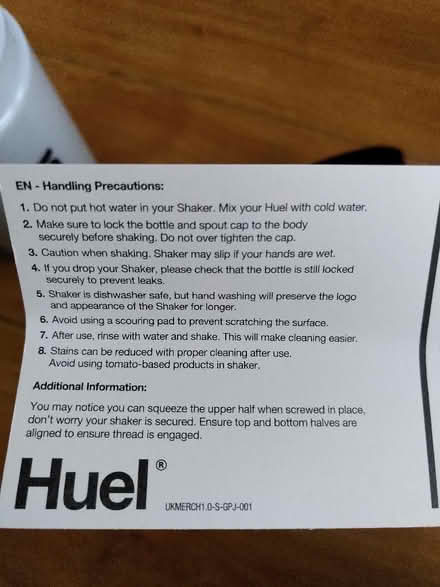 Photo of free Huel Shaker bottle (South Croydon CR2) #3