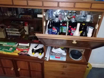 Photo of free Wood sideboard with drinks cabinet (Tonbridge) #4