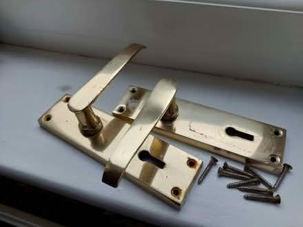 Photo of free Pair of solid brass lever door handles (Summertown OX2) #1