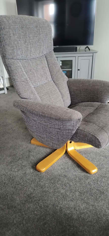 Photo of free Reclining chair and foot stool (Newtown CH1) #1