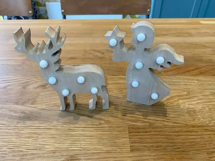 Photo of free Xmas Light up Wooden Figures (Grange CH48) #1