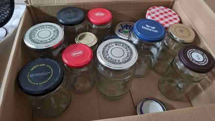 Photo of free Box of glass jars and sockets and switches (Stockton Heath WA4) #1