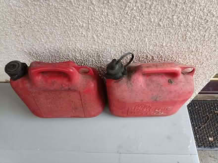 Photo of free two plastic petrol cannisters (Brookhouse LA2) #1