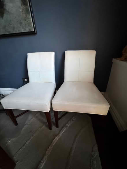 Photo of free White leather Bolier chairs (UWS near AMNH) #1