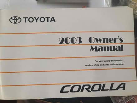 Photo of free Toyota 2003 Owners manual (Mississauga Ontario Canada) #1