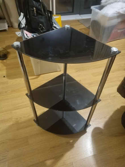 Photo of free Black glass corner shelves (West london w10) #3