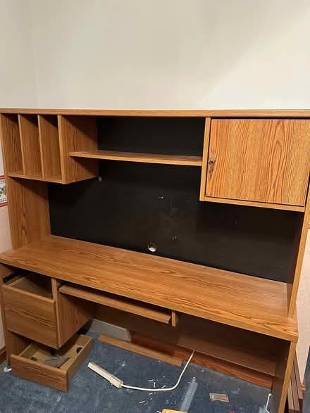 Photo of free Wooden computer desk (By Millcreek Mall) #1