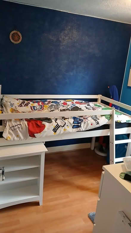 Photo of free Mid Sleeper Bed, Mattress with desk (Witham) #1