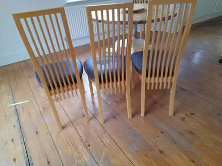 Photo of free 6 wooden dining chairs (BS16) #2