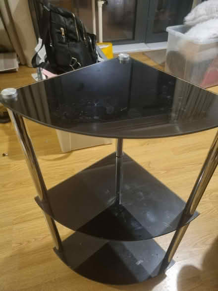 Photo of free Black glass corner shelves (West london w10) #2