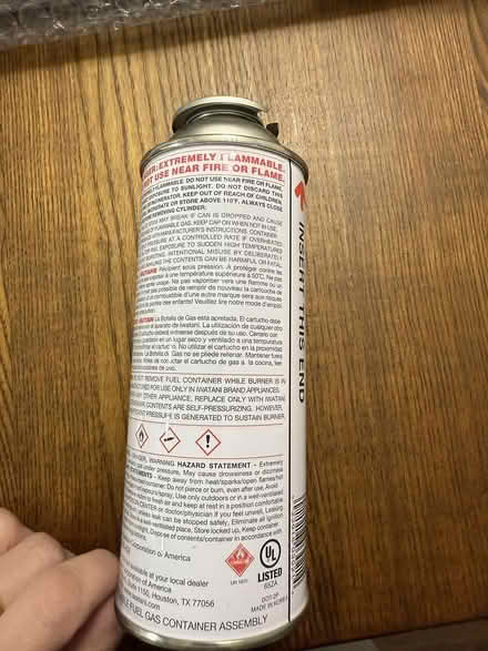 Photo of free Partially-used Butane Canister (Lakewood) #2