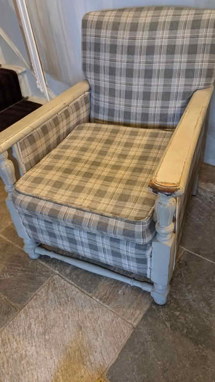 Photo of free Blue/Grey Comfy Armchair (Aylesbury HP17) #2