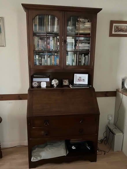 Photo of free Mahogany desk and bookcase (Cullompton EX15) #1