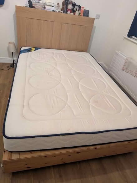 Photo of free Double bed, bed head and mattress (Byfleet KT14) #1