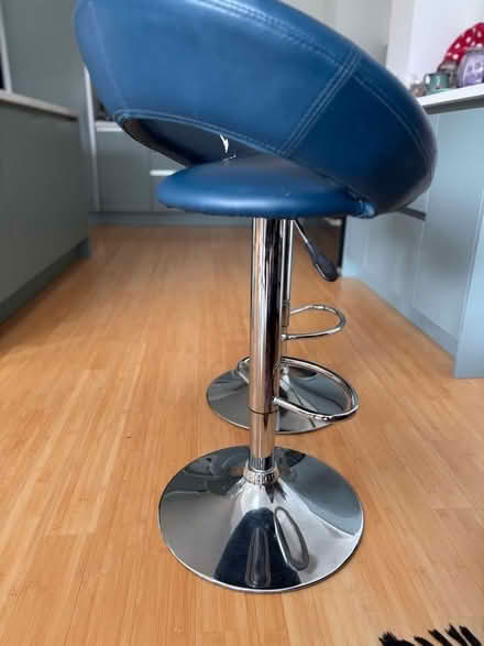 Photo of free Pair blue bar stools (Whitley Bay NE26) #3