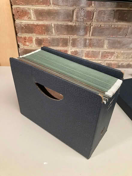 Photo of free Doc storage box and file folders (South Evanston) #1