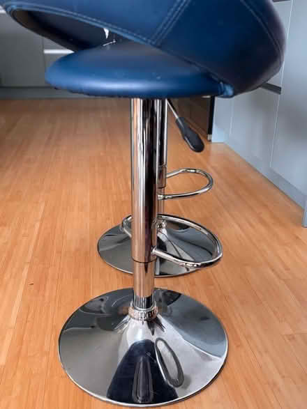 Photo of free Pair blue bar stools (Whitley Bay NE26) #2