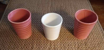 Photo of free Starter Pots 2 pink, 1 white (Norristown, PA 19401) #1