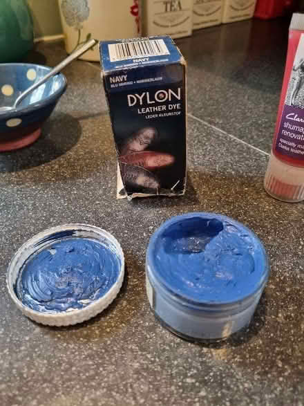 Photo of free Blue and red shoe dye and polish (Stroud GL5) #1